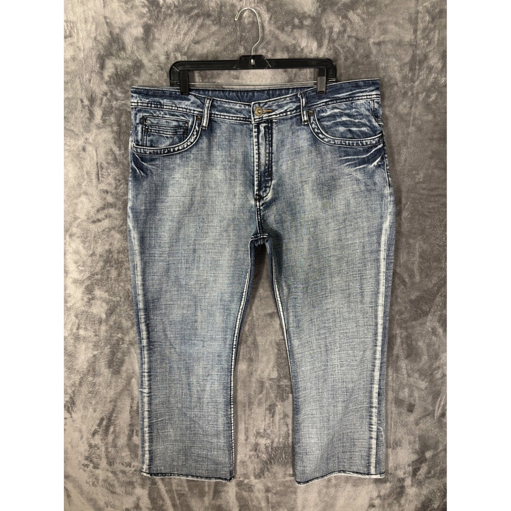 Buffalo David Bitton Driven-X Relaxed Straight Leg Jeans Light Wash Blue 42x28